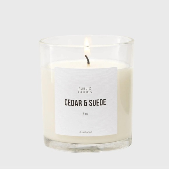 Public Goods Cedar & Suede Soy Candle 7oz. - Picture 2 of 5